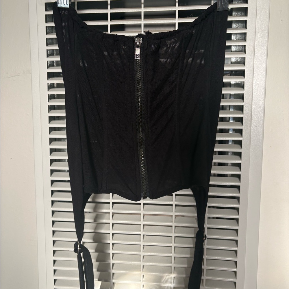 AKIRA Black Shapewear Corset with Zipper